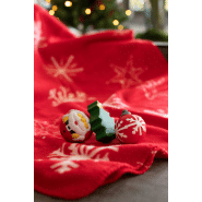 Balle anti-stress en forme de boule de Noël - couleur rouge - poids 21g_3