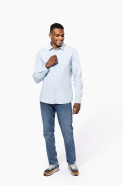 Chemise écoresponsable délavée en coton twill pour homme - Kariban - Réf: KNS500_3
