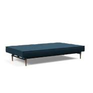 Canapé-lit INNOVATION LIVING SPLITBACK STYLETTO - Convertible 115x210 cm - Pieds noyer - Tissu Argus Navy Blue_3