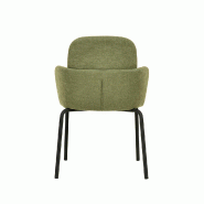 Paddy - Chaise empilable en tissu vert_3