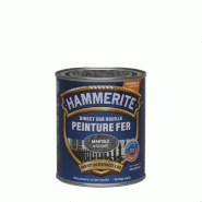 Peinture fer extérieur direct sur rouille HAMMERITE - gris ardoise martelé - 0.75 L - protection durable avec technologie Dualtech_3