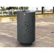 Up34 - corbeille mid Novatilu - 70 litres en acier zingué avec bac intérieur galvanisé_3