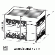 Abri vélos sécurisé Horizon bardages acier_3