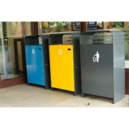 Corbeille publique en acier renforcé - CITY - 70L ou 120L - Coloris variés - Options disponibles_3