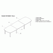 Table de réunion Yan - MDD - Non, Blanc Pastel, Blanc 9010, 280_3