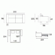 Canapé convertible IMOLA - Ouverture express - Matelas 18 cm - Sommier à lattes RENATONISI - 140x197 cm - Polyuréthane noir_3