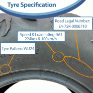 27x11.00-12 ATV Tyres 275/70-12 6ply WU24 OBOR Scoprio 56J Road Legal (Set of 2)_3