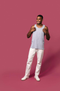 Débardeur écoresponsable homme - Kariban - Réf: K3023IC - 100% coton en conversion biologique - 140 g/m² - Taille 3XL - Couleur White_3