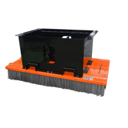 Balayeuse Vera Mix - Brosse acier et polypropylène - Compatible skip loaders et chargeuses - Bergamini_3