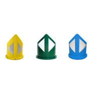 Balise de signalisation J14a - Zones peintes hachurées blanches - Divergence - STI Balisage routier - PEHD anti-UV - Norme NF P 98 587_3