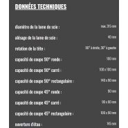 Tronçonneuse pour coupes d'angles avec graduation précise