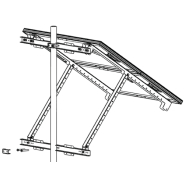 Support universel inclinable Uniteck - pour panneau solaire 200W - système d'inclinaison 0° à 90° - acier galvanisé_3