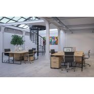 Etretat - bureau open space - france burea - piétement acier en tube_3