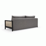 Innovation Living - Canapé design Art Déco Narvi convertible 200x140 cm - Tissu Mixed Dance Grey_3