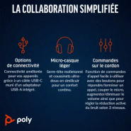 Micro-casque Poly Blackwire 8225 stéréo USB-C + adaptateur USB-C/A_3