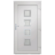Vidaxl porte d'entrée anthracite 88x200 cm pvc 3187855_3