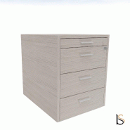 Caisson de rangement 3 tiroirs X9 - X10 - Officity. - Orme gris_3