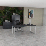 Bureau droit individuel Star - Mobel Linea - 180, Alu, Anthracite, Non_0