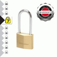Cadenas à clé MASTER LOCK - laiton massif 50 mm, anse acier cémenté 64 mm, haut niveau de sécurité_3