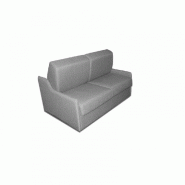 Canapé-lit convertible express 3 places Luna - Tweed gris silver - Matelas 16 cm - Couchage 140x197 cm_3