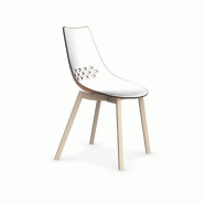 Lot de 2 chaises design JAM W - Orange transparent - Piétement hêtre blanchi - Fabrication 100% italienne_3