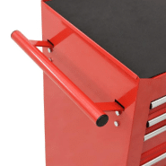 Vidaxl chariot à outils avec 21 tiroirs acier rouge 3056738_3