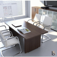 Table de réunion rectangulaire Quando - MDD - Chêne Canadien_3