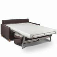 Canapé convertible OGGETTO - Matelas 16 cm - Système express - Sommier à lattes 140 cm - Renatonisi - Tweed marron_3