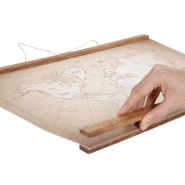 Porte-Affiche Magnétique en Bois Foncé - 50 cm - Réf : 213311_3