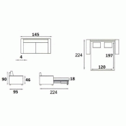 Canapé-lit compact 2-3 places Denso Rapid Express 120cm - Microfibre graphite - Matelas 18cm - Sommier à lattes_3