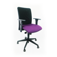 Fauteuil de bureau ergonomique coloré d'occasion - dossier résille noire - mécanisme basculant centré - cambrure lombaire marquée_3