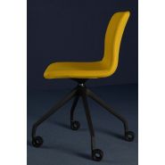 Koda swiveling - chaise de bureau ergonomique - coque tapissée - pied en polyamide noir ou blanc_3