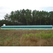 Structure tunnel d'élevage avec rideaux Louisiane en bâche