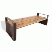 Banc ALEA en bois et tôle d'acier_3