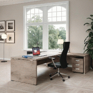 Bureau de direction avec retour TAK - Mobel Linea - 200, Chêne grisé_0