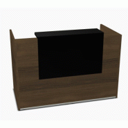 Comptoir d'accueil lumineux pour 2 personnes TERA  - MDD - 246, Noyer Canaletto, Noir_3