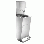 Lave-mains avec pédale et distributeur de savon / papier | P 330 mm_3