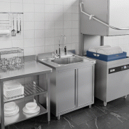 Plonge inox 1 bac sur placard - P 600 mm - 800_3