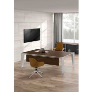 Eracle - Bureaux de direction Alea avec pieds en aluminium et plateaux personnalisables_3