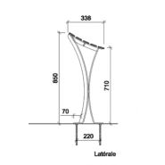 Assise Lucy acier - assis-debouts publics Frepat - fixation tiges filetées pour ancrage au sol - acier galvanisé thermolaqué_3