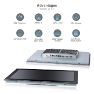 Panel PC industriel fanless 23.8 pouces 16:9 Full HD - EVI-24WAC-12th - HMI, supervision et automatisation_3