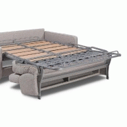 Canapé convertible express Custom - sommier à lattes 140 cm - matelas 16 cm - velours taupe - fabrication italienne_3