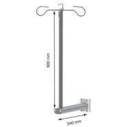 E Cart LD 7 - Pré-configuration pour écran - Chariot informatique médical - Ergonoflex - Aluminium anodisé - 25 kg_3