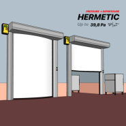 Porte rapide industrielle silencieuse - ZipGo Pharma - 3dB certifiés, basse perméabilité et entretien facile_3