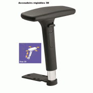 Siège bureautique  synchrone KENNY - Gris, Noir, Non, Piètement nylon noir_3