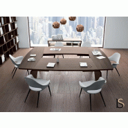 Table de réunion Larus pour 8 à 10 personnes - Dellarovere - 314, Chêne foncé_3