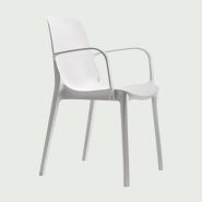 Chaise empilable pour terrasse - Modèle Ginevra - Technopolymère recyclé renforcé fibre de verre - Usage intérieur et extérieur_3