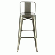Chaise haute de restaurant métal Chicago - GRIS_3