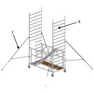 Échafaudage roulant uranus - fortal sa - charge d’exploitation par module de plancher 200 kg/m²_3