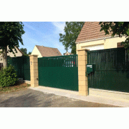 Portail coulissant semi plein - 3500 / 1900_3